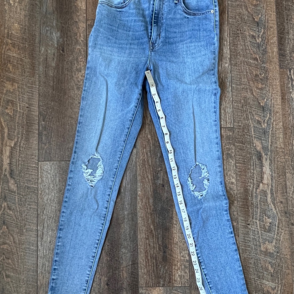Levi’s mile-high skinny distressed jeans